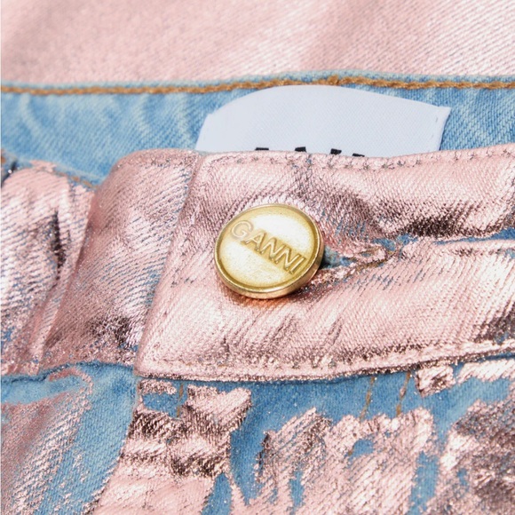 Ganni Foil Denim Stary Jeans - Picture 5 of 9